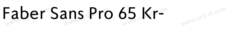 Faber Sans Pro 65 Kr字体转换
